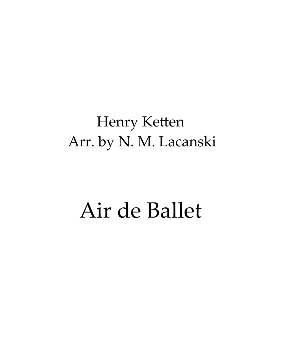 Air de Ballet (arr. Nick Lacanski)