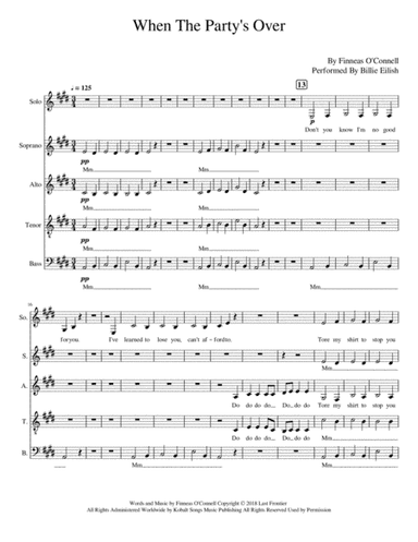 When The Party's Over (arr. Cassidy Allison)