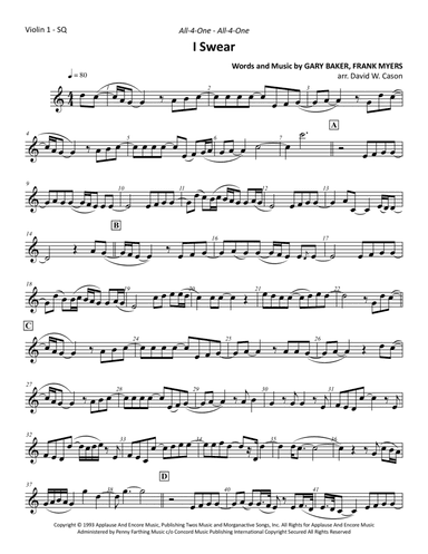 I Swear (arr. David W. Cason)
