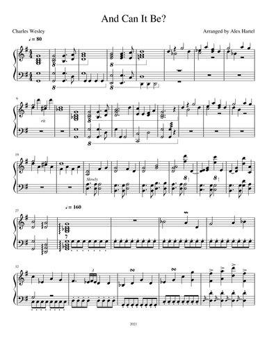 And Can It Be? (arr. Alex Hartel)