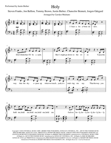 Holy (arr. Carolyn Medrano)