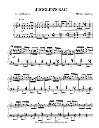Juggler's Rag -- piano solo