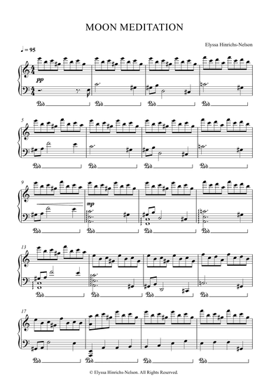 MOON MEDITATION Piano Solo by Elyssa Hinrichs-Nelson