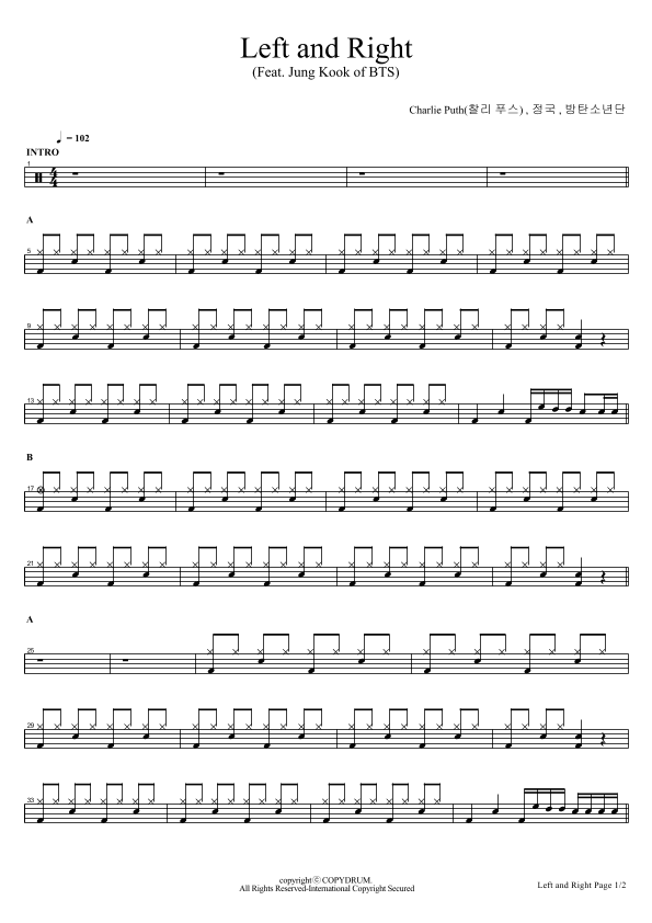 Left And Right (arr. COPYDRUM)