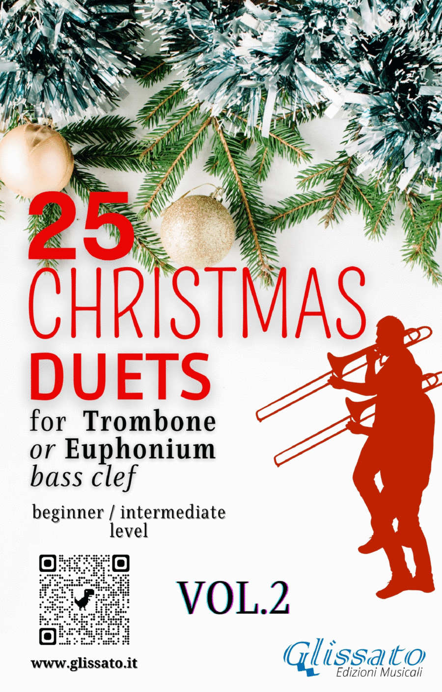 25 Christmas Duets for Trombone or Euphonium - VOL.2 (arr. Francesco Leone)