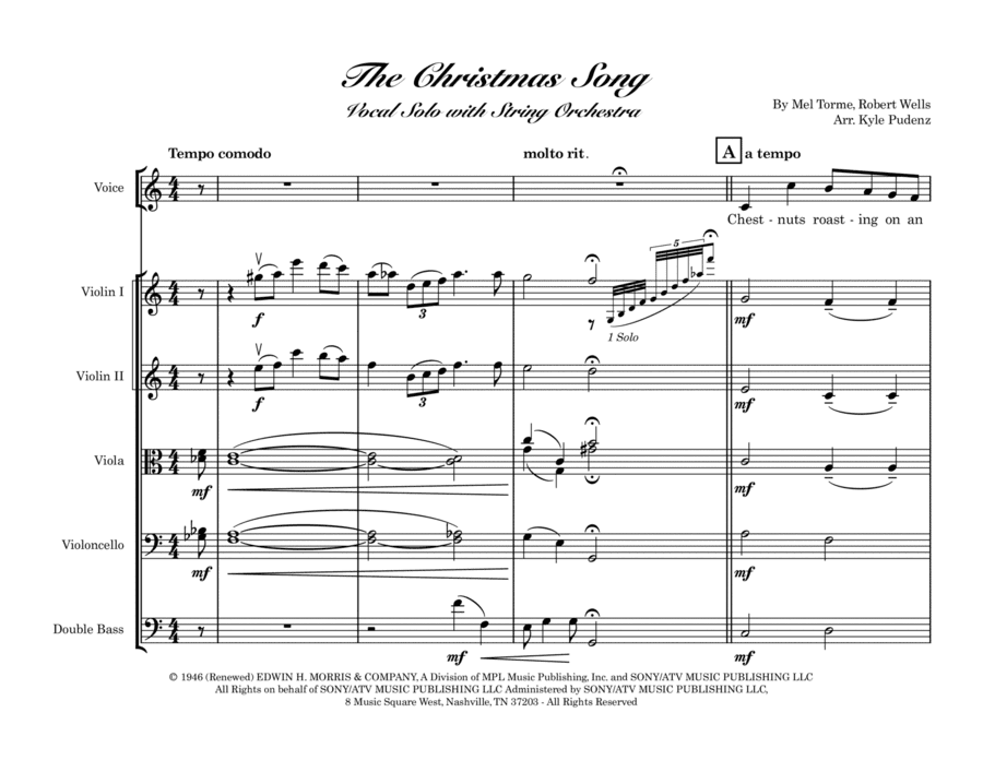 The Christmas Song (chestnuts Roasting On An Open Fire) (arr. Kyle Pudenz)