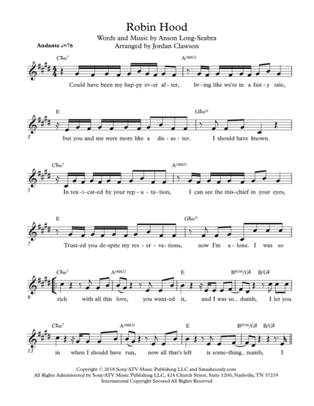 Robin Hood (arr. Jordan Clawson)