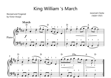 King William 's March intermediate version and chord Symbols (arr. Victor Araújo)