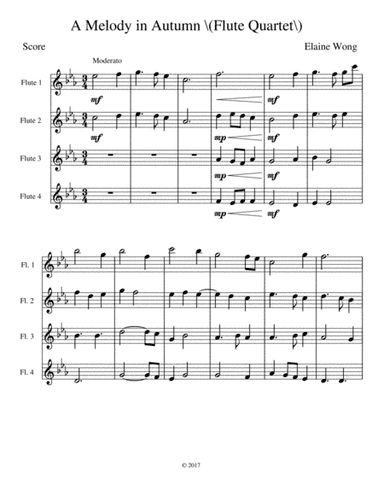 A Melody in Autumn (Flute Quartet)