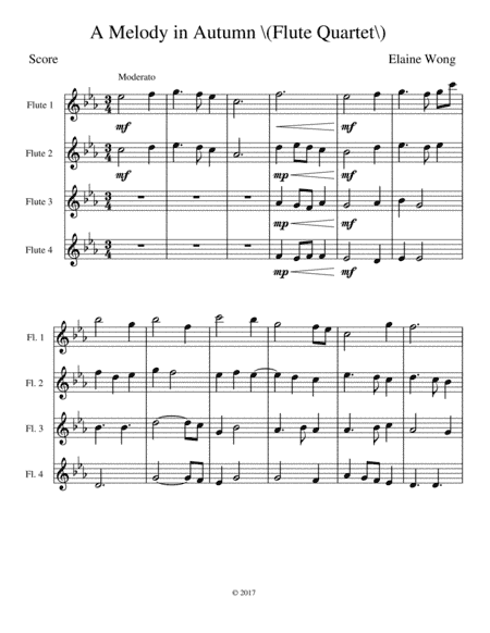 A Melody in Autumn (Flute Quartet)