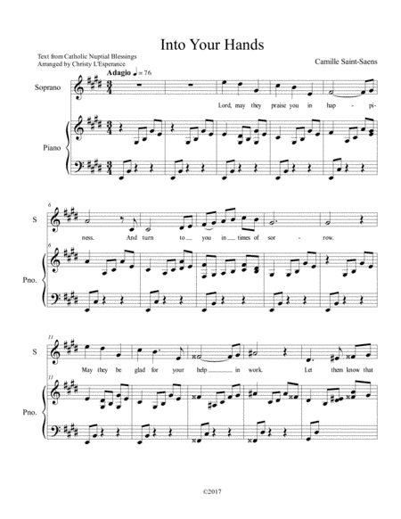 Into Your Hands (arr. Christy L'Esperance)