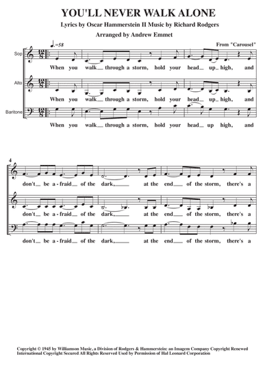 You'll Never Walk Alone (arr. Andrew Emmet)