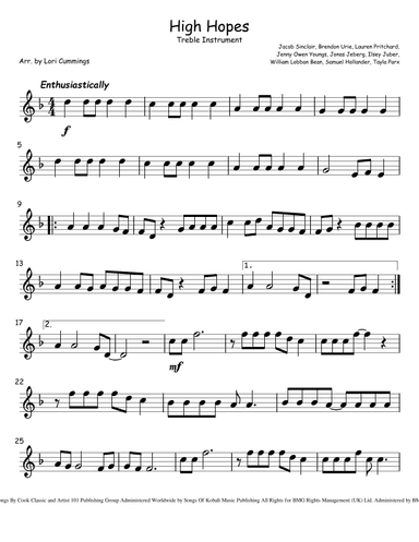 High Hopes (arr. Lori Cummings)