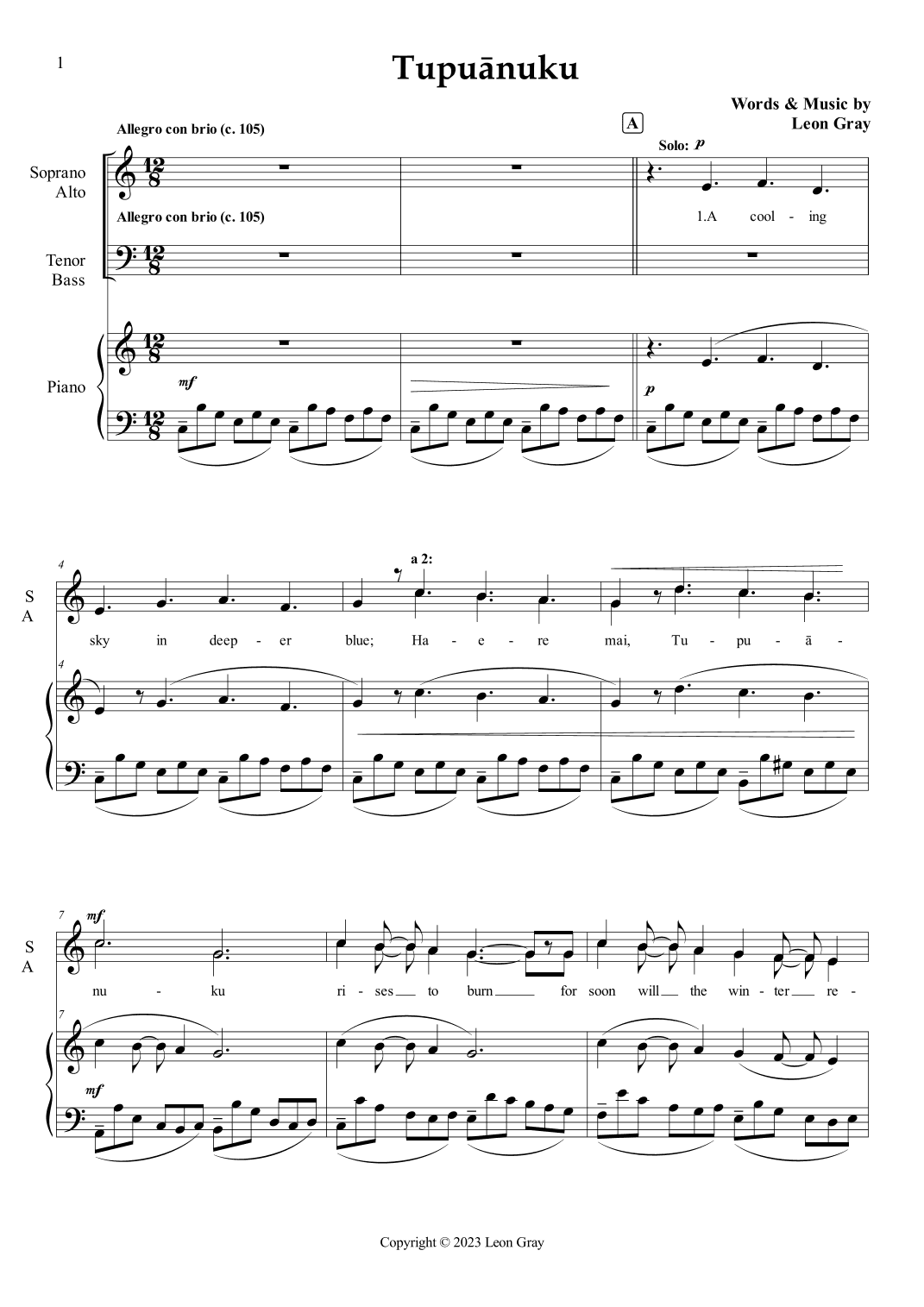 Tupuanuku (Choir version)