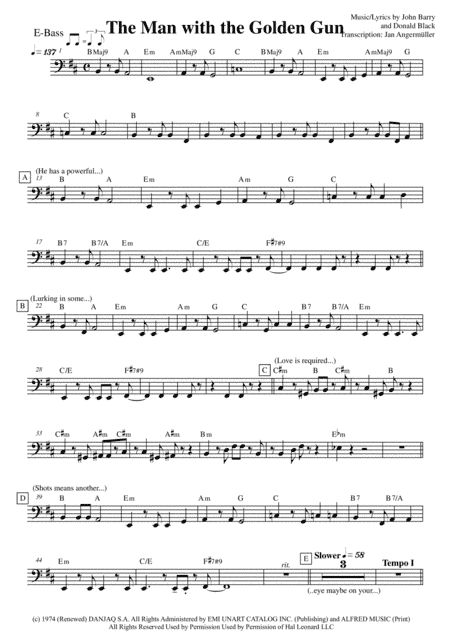 The Man With The Golden Gun (arr. Jan Angermüller)