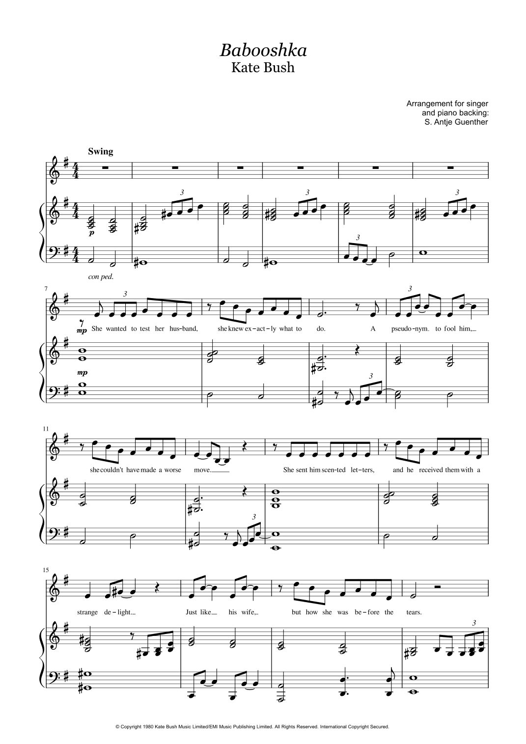 Babooshka (arr. Antje Günther)