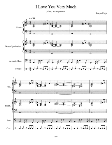 I Love You Very Much/Piano Score