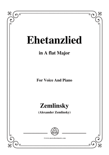Zemlinsky-Ehetanzlied in A flat Major (arr. MSM)