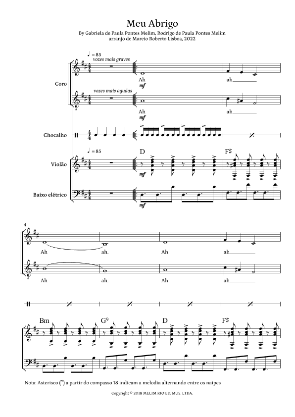 Meu Abrigo (arr. Marcio Roberto Lisboa)