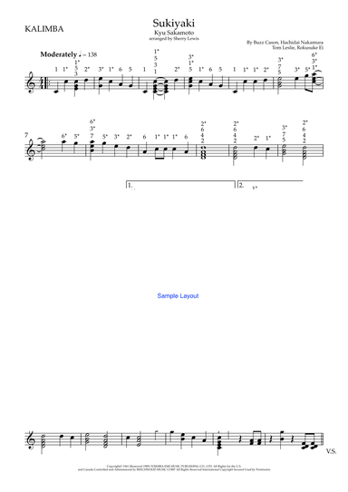 Sukiyaki (arr. Sherry Lewis)
