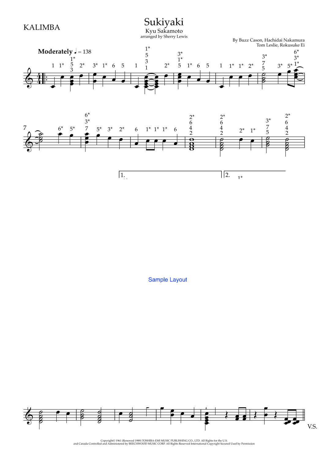 Sukiyaki (arr. Sherry Lewis)