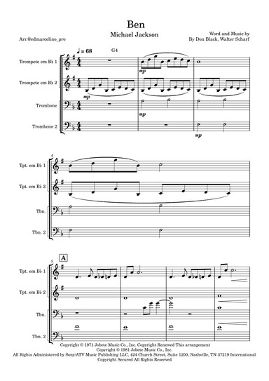 Ben (arr. SMLStar)