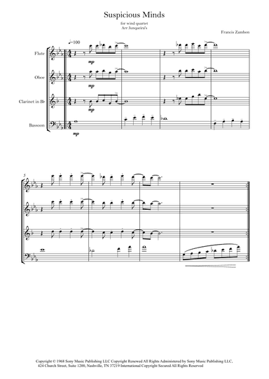 Suspicious Minds (arr. Junqueira's)
