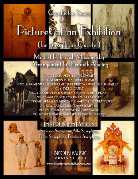Mussorgsky - Pictures at an Exhibition (for Saxophone Quartet SATB) (arr. Kenneth Abeling)