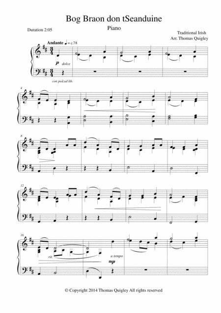 Bog Braon don tSeanduine (arr. Thomas Quigley)