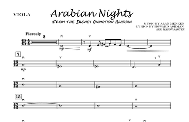 Arabian Nights - Score Only (arr. Mason Sawyer)