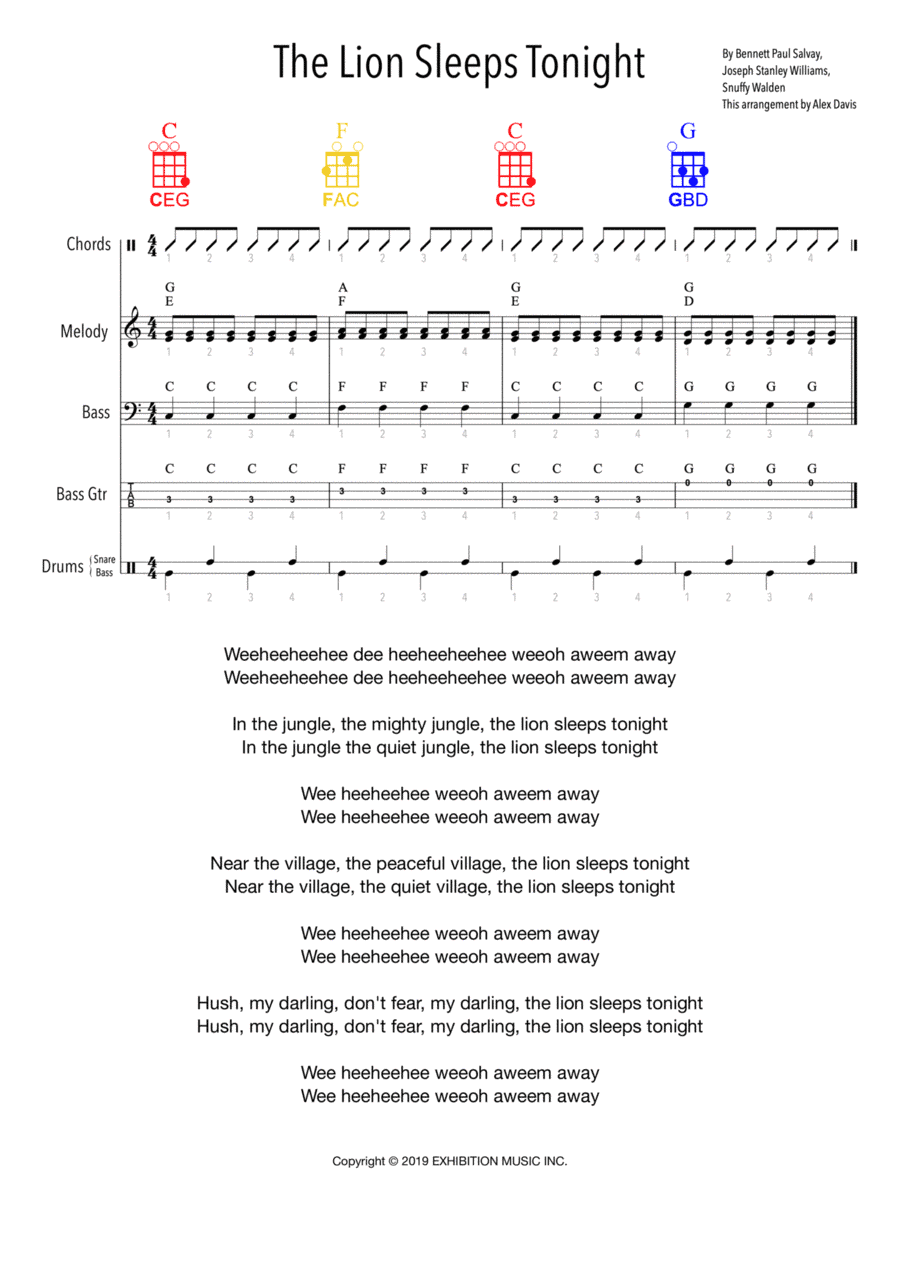 The Lion Sleeps Tonight (arr. Alex Davis)