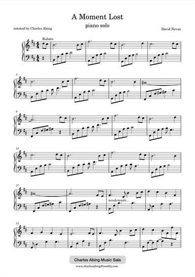 A Moment Lost (arr. Charles L. Abing)