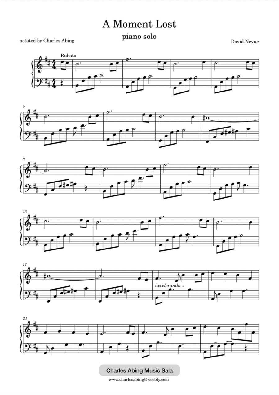 A Moment Lost (arr. Charles L. Abing)