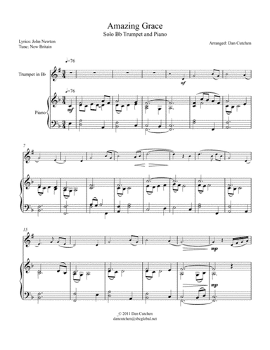Trumpet - Amazing Grace, Theme and Variations (arr. Dan Cutchen)