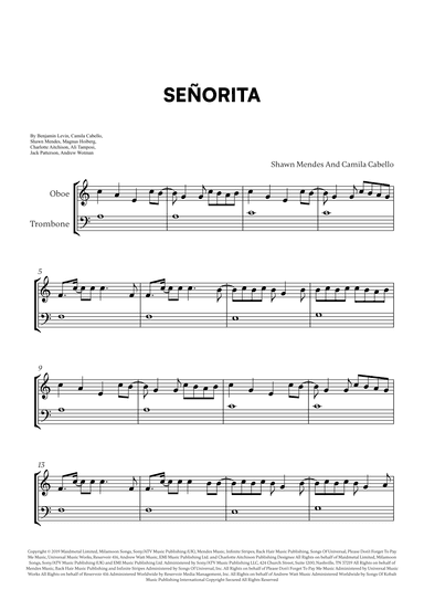 Señorita (arr. Cadenza Editions)