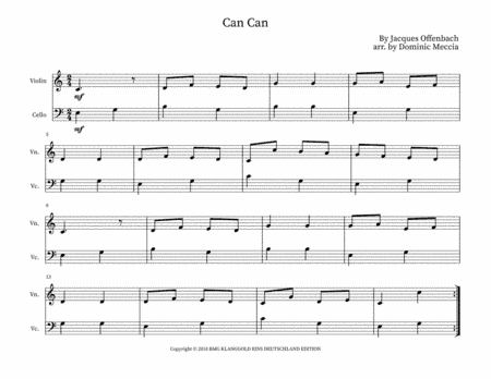 Can Can (arr. Dominic Meccia)