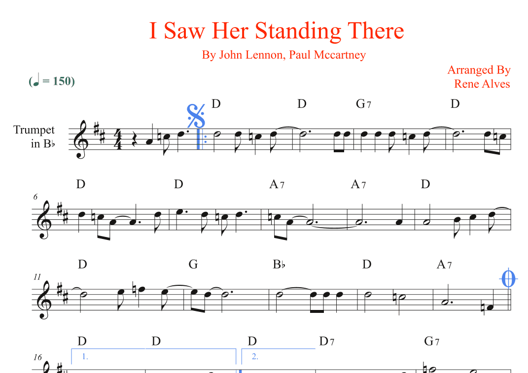 I Saw Her Standing There (arr. Rene Alves)