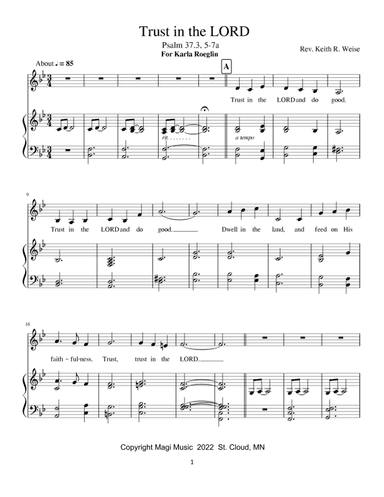 Trust in the LORD (Verses from Psalm 37)