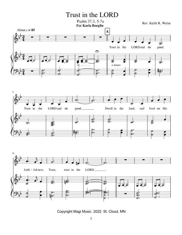 Trust in the LORD (Verses from Psalm 37)