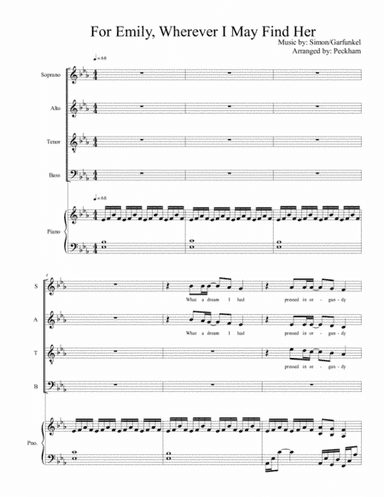 For Emily, Whenever I May Find Her (arr. Jeff Peckham)