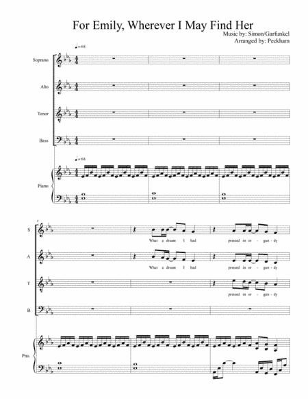 For Emily, Whenever I May Find Her (arr. Jeff Peckham)