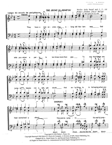 The Joint Is Jumpin' (arr. David Wright)