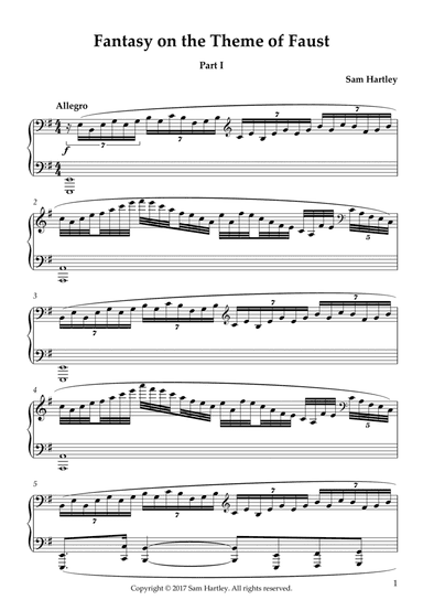 Fantasy on the Theme of Faust - Part 1 (Sam Hartley)