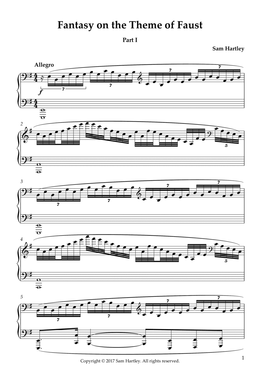 Fantasy on the Theme of Faust - Part 1 (Sam Hartley)