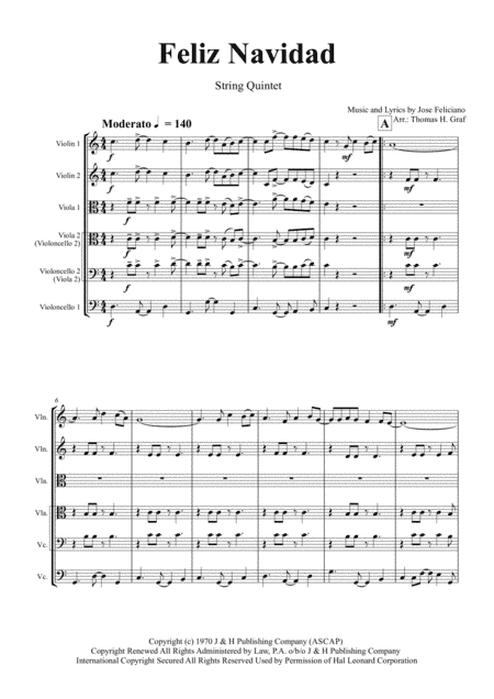 Feliz Navidad (arr. Thomas H. Graf)