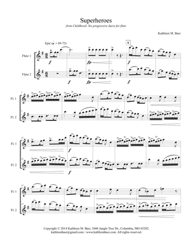 Superheroes (from Childhood: Six progressive duets for flute)