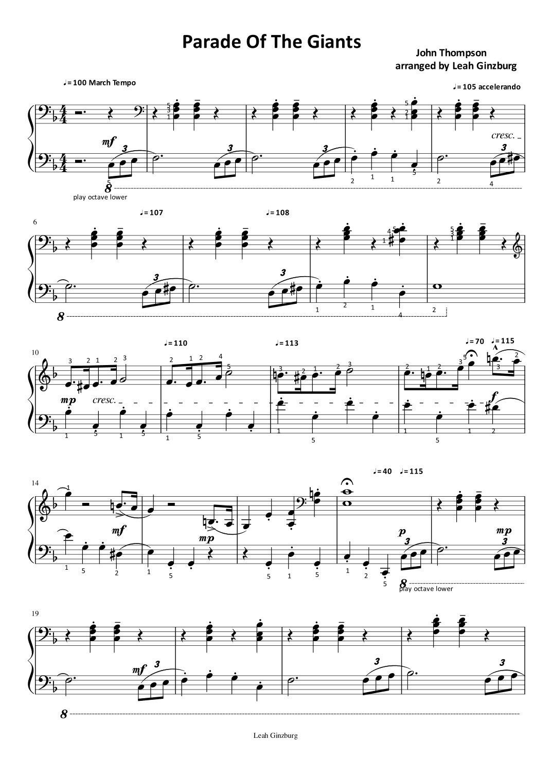 Parade of the Giants (arr. Leah Ginzburg)