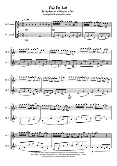Vivo Per Lei (arr. Nicolás Cortés Castillo)