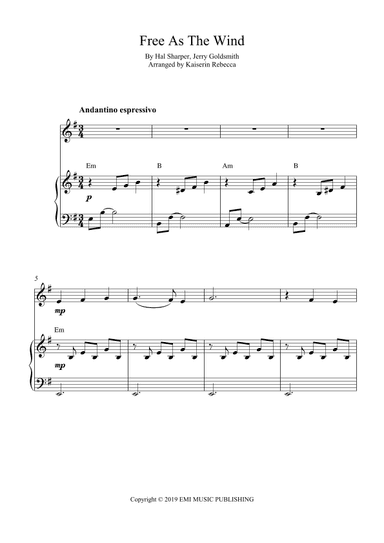 Free As The Wind (arr. Kaiserin Rebecca)