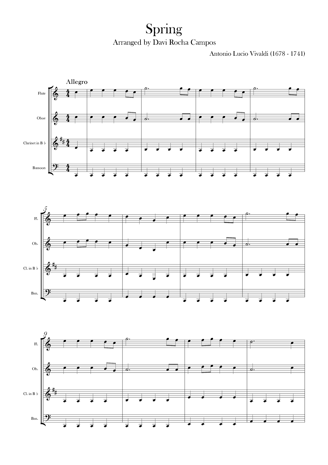 Spring (arr. Davi Rocha Campos)